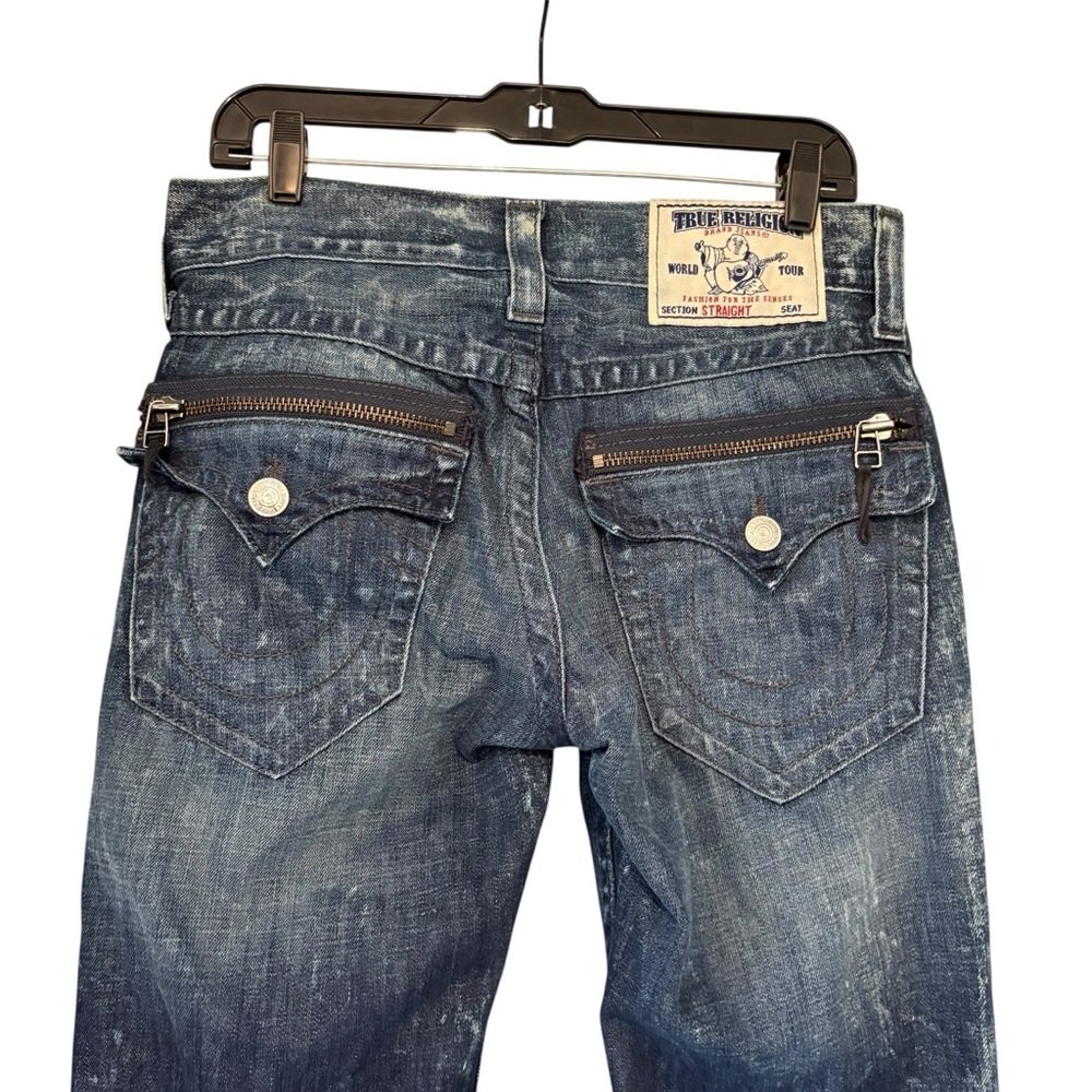 True Religion Straight w/Flaps Zipper Pocket
Ripped Jeans, Sz 30 Waist - Picture 8 of 16